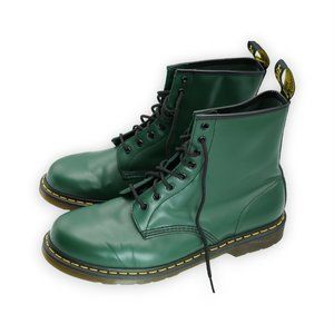 DR MARTENS Green Vert 1460 Smooth 8 eye Leather Lace Up Boots SZ 13M NEW